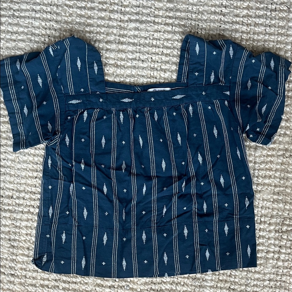 Madewell XXS Blue Patterned Top